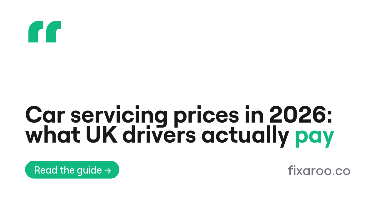 Car servicing prices in 2026: what UK drivers actually pay