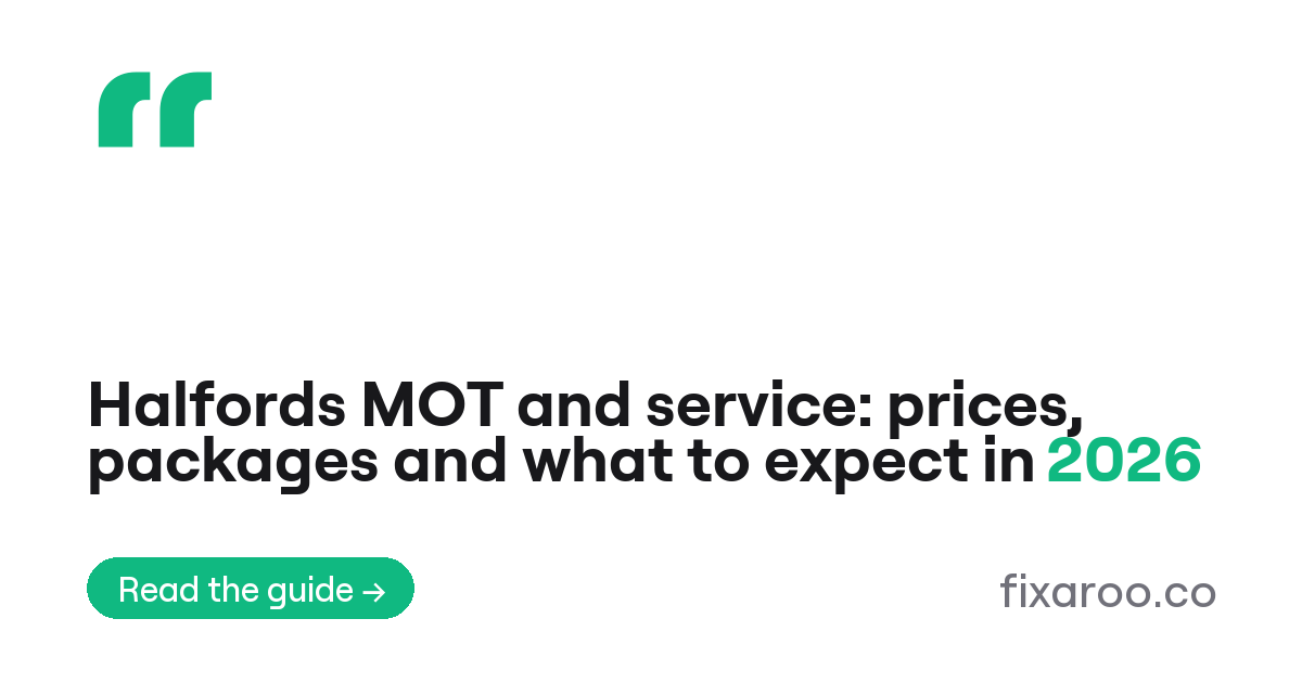 Halfords MOT and service: prices, packages and what to expect in 2026