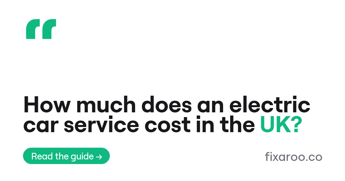 How much does an electric car service cost in the UK?