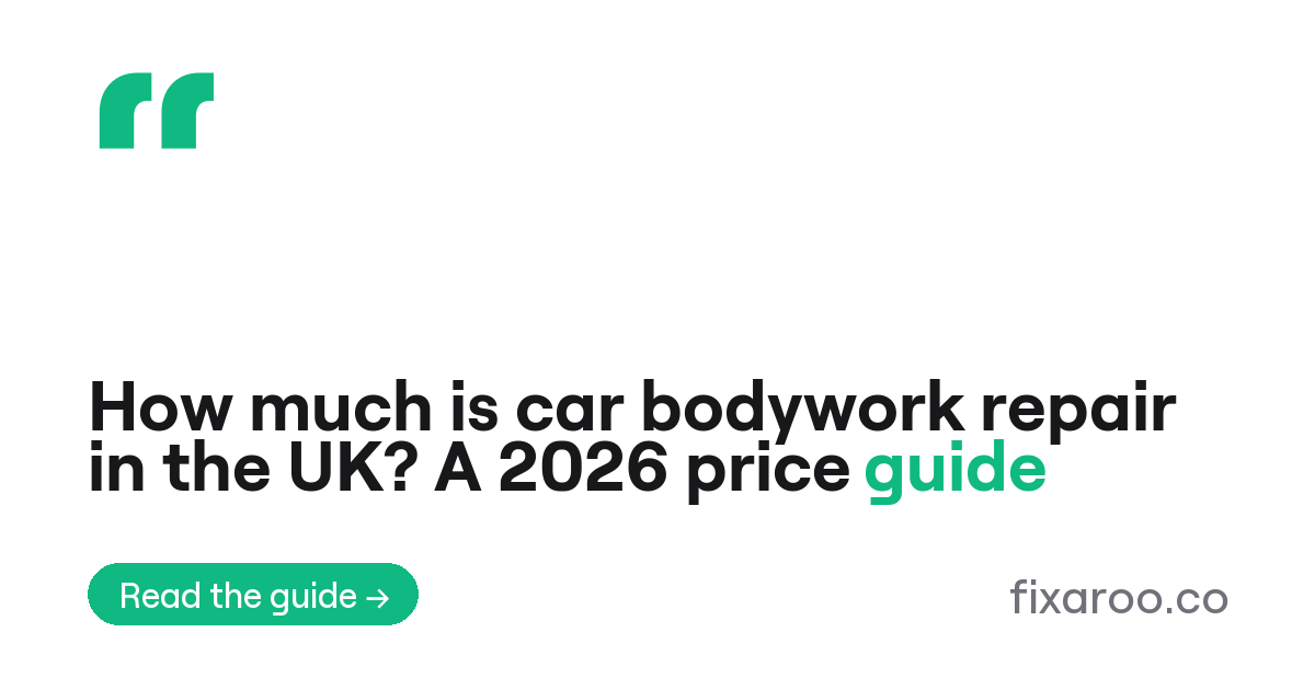 How much is car bodywork repair in the UK? A 2026 price guide