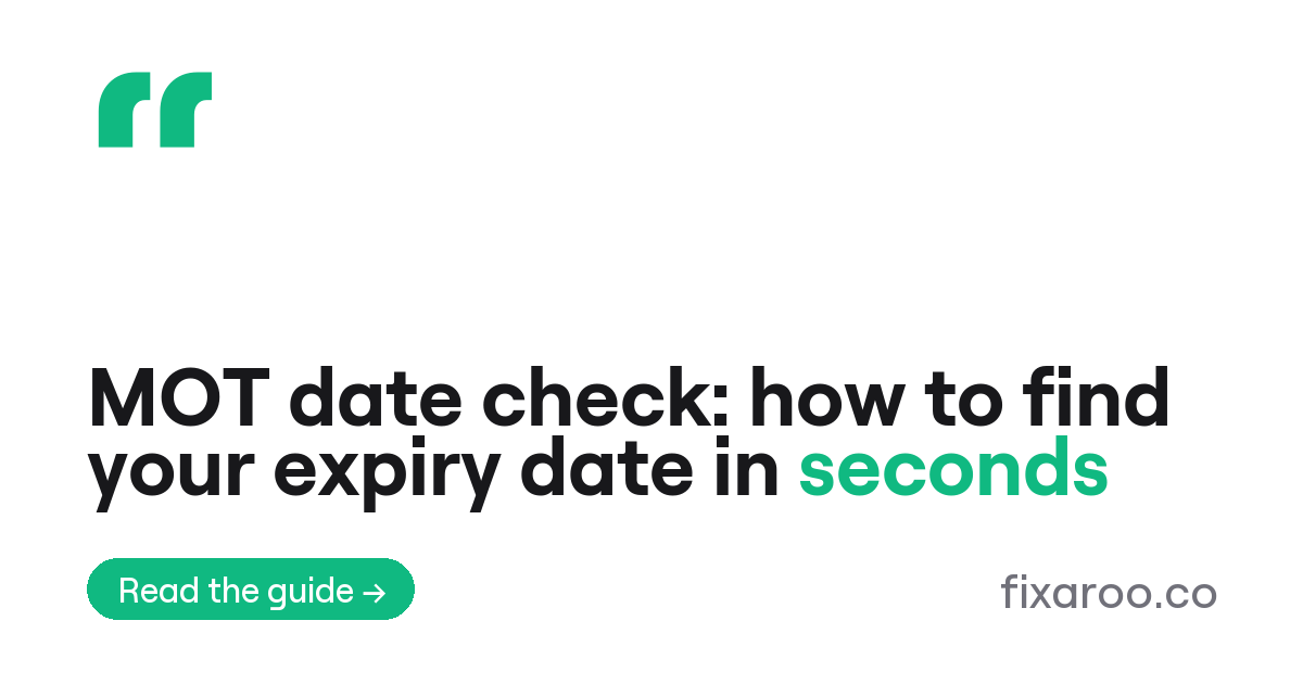 MOT date check: how to find your expiry date in seconds