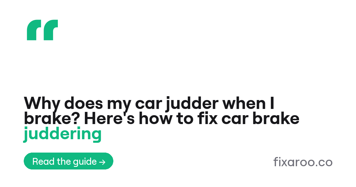 Why does my car judder when I brake? Here's how to fix car brake juddering