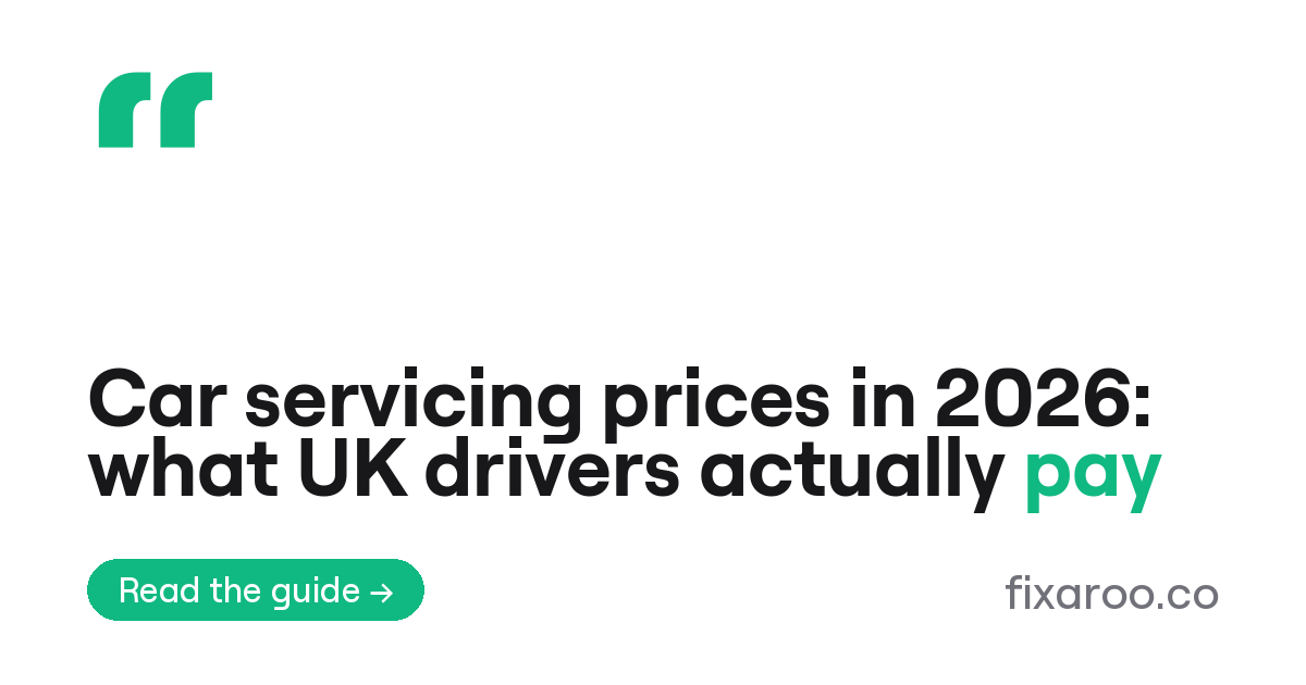 Car servicing prices in 2026: what UK drivers actually pay