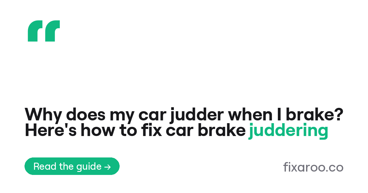 Why does my car judder when I brake? Here's how to fix car brake juddering